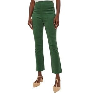 TUCKERNUCK Green Corduroy Ashford Pants, High Rise, Cropped Kick Hem, Size XS